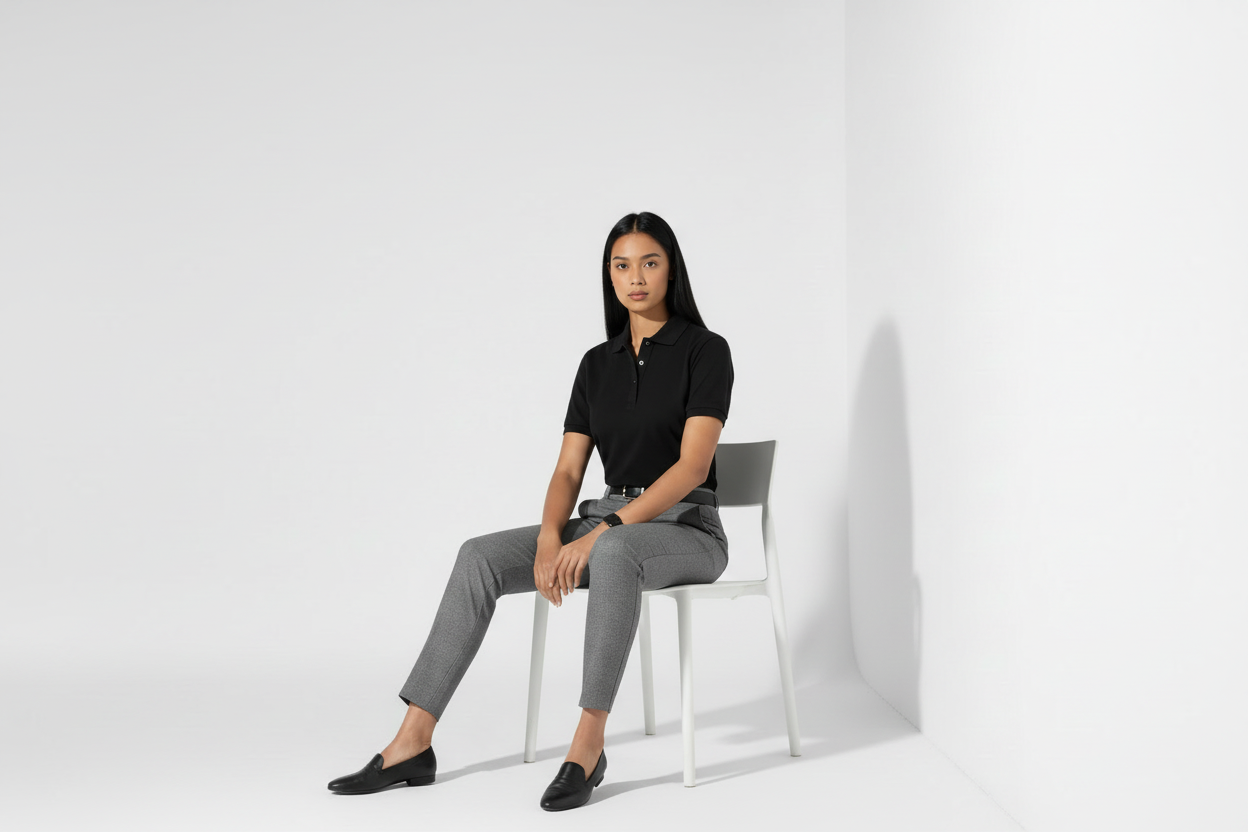 The Obsidian Pique | Luxury Black Polo